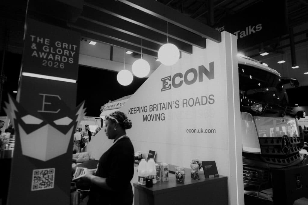 Tom’s Coffee branded event coffee bar on an exhibition stand